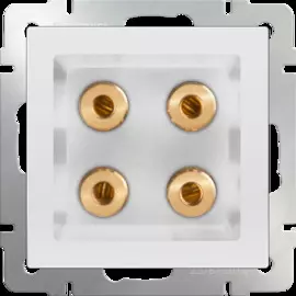 Акустическая розетка (белый) Werkel WL01-AUDIOx4 4690389059155