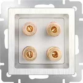 Акустическая розетка (перламутровый рифленый) Werkel WL13-AUDIOx4 4690389124273