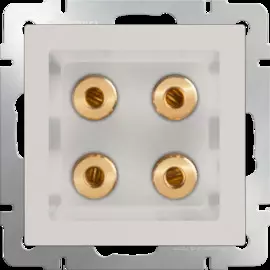 Акустическая розетка (слоновая кость) Werkel WL03-AUDIOx4 ivory 4690389059247