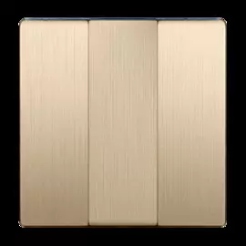 Набор клавиш для выключателя трехклавишного (шампань рифленый) Werkel WL10-SW-3G-CP 4690389100376