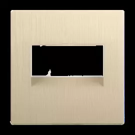 Накладка для двойной розетки Еthernet RJ-45 (шампань рифленый) Werkel WL10-RJ45+RJ45-CP 4690389128349