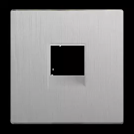 Накладка для RJ11 (серебряный рифленый) Werkel WL09-RJ-11-CP 4690389130076