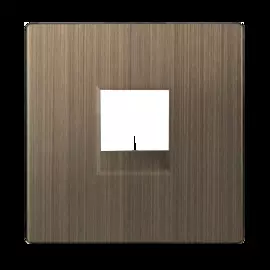 Накладка для розетки Ethernet RJ-45 и телефонной розетки RJ11 (бронзовый) Werkel WL12-RJ-CP 4690389100475