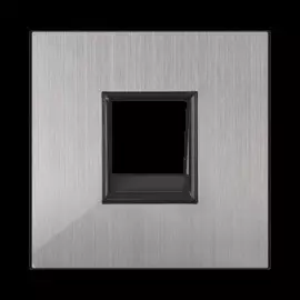 Накладка для розетки Ethernet RJ-45 и телефонной розетки RJ11 (глянцевый никель) Werkel WL02-RJ-CP 4690389100406