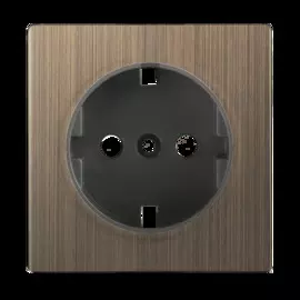Накладка для розетки IP20 (бронзовый) Werkel WL12-SKGS-IP20-CP 4690389100482