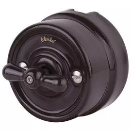 Переключатель одноклавишный (коричневый) Ретро Werkel WL18-01-03 4690389100680