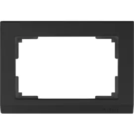 Рамка для двойной розетки (черный) Werkel WL04-Frame-01-DBL-black 4690389117213