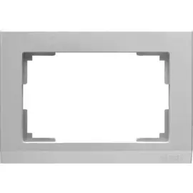 Рамка для двойной розетки (серебряный) Werkel WL04-Frame-01-DBL 4690389117206