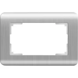 Рамка для двойной розетки (серебряный) Werkel WL12-Frame-01-DBL 4690389131325