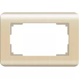 Рамка для двойной розетки (шампань) Werkel WL12-Frame-01-DBL 4690389131332