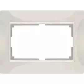 Рамка для двойной розетки (слоновая кость, basic) Werkel WL03-Frame-01-DBL-ivory 4690389116995