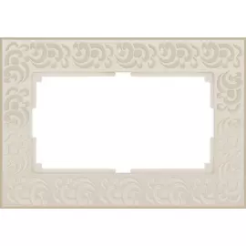 Рамка для двойной розетки (слоновая кость) Werkel WL05-Frame-01-DBL-ivory 4690389073175