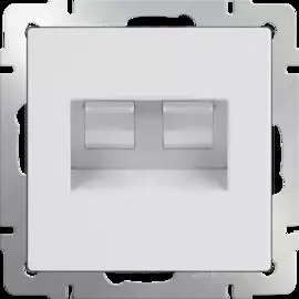 Розетка двойная Ethernet RJ-45 (белая) Werkel WL01-RJ45+RJ45 4690389073526