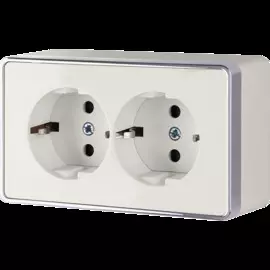 Розетка двойная с заземлением Gallant (слоновая кость) Werkel WL15-02-03 4690389102233