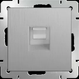 Розетка Ethernet RJ-45 (cеребряный рифленый) Werkel WL09-RJ-45 4690389085062
