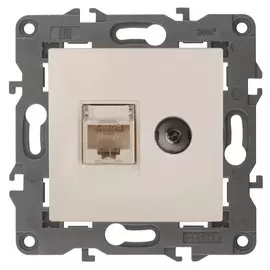 Розетка RJ45+TV Эра 14-3110-02