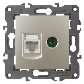 Розетка RJ45+TV Эра 14-3110-04