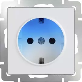 Розетка с подсветкой (белая) Werkel WL01-10-03 4690389128516