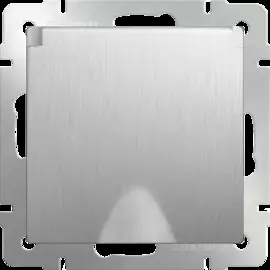 Розетка влагозащ. с зазем. с защит. крышкой и шторками (cеребряный рифленый) Werkel WL09-SKGSC-01-IP44 4690389085093