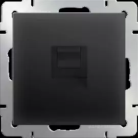 Телефонная розетка RJ-11 (черный матовый) Werkel WL08-RJ-11 4690389054242