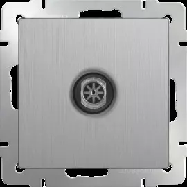 ТВ-розетка оконечная (cеребряный рифленый) Werkel WL09-TV 4690389085185