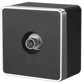 ТВ-розетка оконечная Gallant (черный, хром) Werkel WL15-21-01 4690389130328