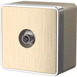 ТВ-розетка оконечная Gallant (шампань рифленый) Werkel WL15-21-01 4690389129704