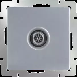 ТВ-розетка проходная (серебряный) Werkel WL06-TV-2W 4690389073496