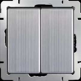 Выключатель двухклавишный (глянцевый никель) Werkel WL02-SW-2G 4690389045752