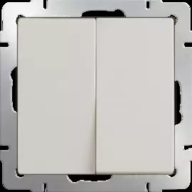 Выключатель двухклавишный (слоновая кость) Werkel WL03-SW-2G-ivory 4690389046162