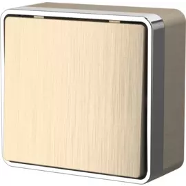 Выключатель одноклавишный проходной Gallant (шампань рифленый) Werkel WL15-01-03 4690389129605
