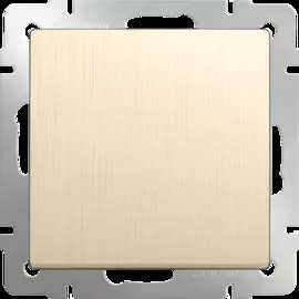 Выключатель одноклавишный проходной (шампань рифленый) Werkel WL10-SW-1G-2W 4690389085284