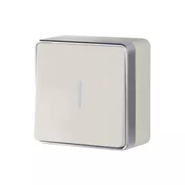 Выключатель одноклавишный с подсветкой Gallant (слоновая кость) Werkel WL15-01-04 4690389102196