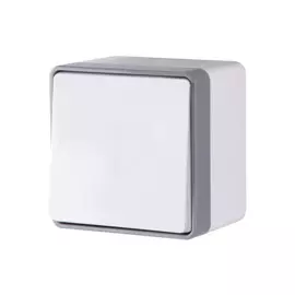 Выключатель одноклавишный влагозащищенный Gallant (белый) Werkel WL15-01-02 4690389102158