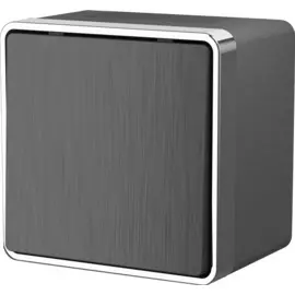 Выключатель одноклавишный влагозащищенный Gallant (графит рифленый) Werkel WL15-01-02 4690389128189