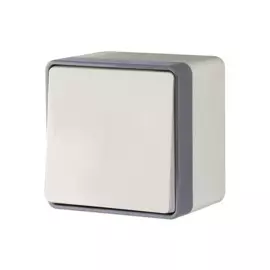 Выключатель одноклавишный влагозащищенный Gallant (слоновая кость) Werkel WL15-01-02 4690389102288