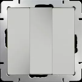 Выключатель трехклавишный (слоновая кость) Werkel WL03-SW-3G-ivory 4690389073434