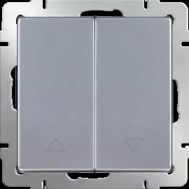 Выключатель жалюзи (серебряный) Werkel WL06-01-02 4690389128486