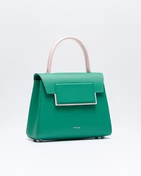 Идеальная сумка-трапеция мини в цветовом сочетании "Eden" из натуральной кожи от FETICHE