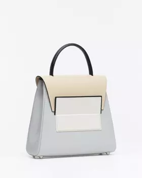 Сумка колорблок кроссбоди в форме трапеции из натуральной кожи от FETICHE