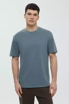 Базовая футболка из хлопка прямого силуэта