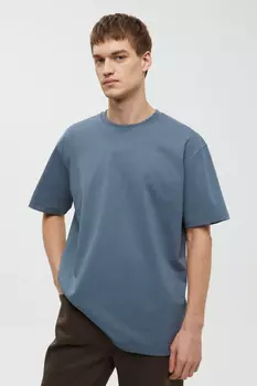 Базовая футболка из хлопка прямого силуэта