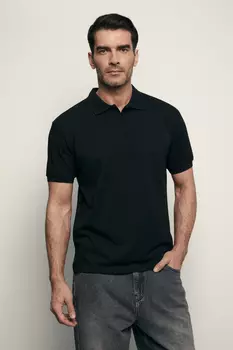 Базовое поло из хлопка прямого силуэта