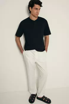 Базовое поло с воротником-стойкой