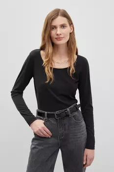 Базовый лонгслив с добавлением вискозы