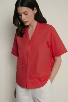 Блузка из хлопка с коротким рукавом