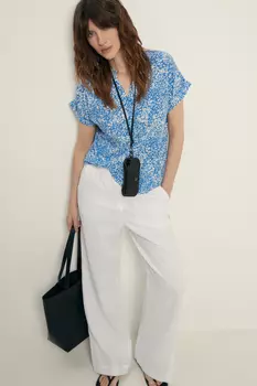 Блузка с коротким рукавом и принтом