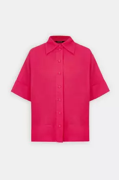 Блузка свободного кроя с добавлением льна