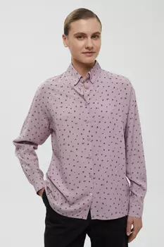 Блузка свободного кроя с отложным воротником