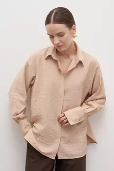 Блузка свободного кроя с отложным воротником